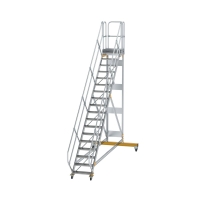 MUNK Plattformtreppe 45° fahrbar Stufenbreite 600 mm...