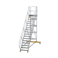 MUNK Plattformtreppe 45° fahrbar Stufenbreite 800 mm...