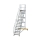 MUNK Plattformtreppe 45° fahrbar Stufenbreite 800 mm 17 Stufen Aluminium geriffelt, 600797