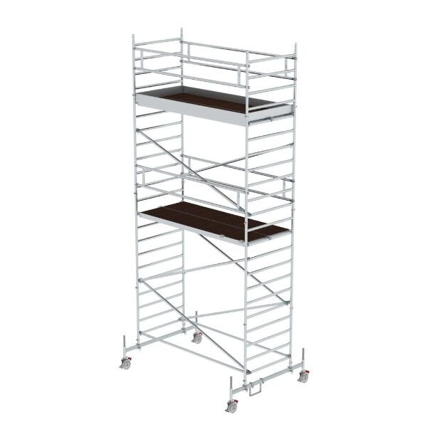 MUNK Rollgerüst 1,35 x 3,0 m mit Fahrbalken und Doppel-Plattform Plattformhöhe 5,78 m, 175535