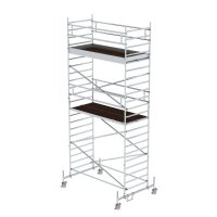 MUNK Rollgerüst 1,35 x 3,0 m mit Fahrbalken und Doppel-Plattform Plattformhöhe 5,78 m, 175535