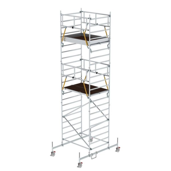 MUNK Rollgerüst SG 1,35 x 1,80 m mit Fahrbalken & Doppel-Plattform Plattformhöhe 5,78 m, 173537