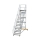 MUNK Plattformtreppe 45° fahrbar Stufenbreite 1000mm 18 Stufen Aluminium geriffelt, 600818