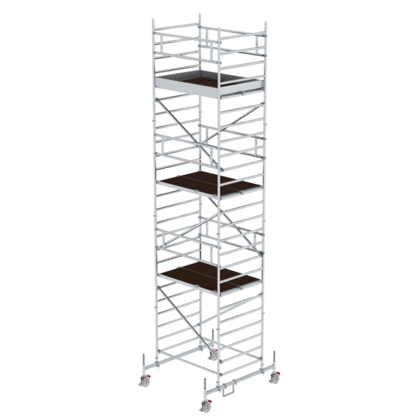MUNK Rollgerüst 1,35 x 1,80 m mit Fahrbalken & Doppel-Plattform Plattformhöhe 6,62 m, 173636