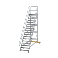 MUNK Plattformtreppe 45° fahrbar Stufenbreite 1000mm...