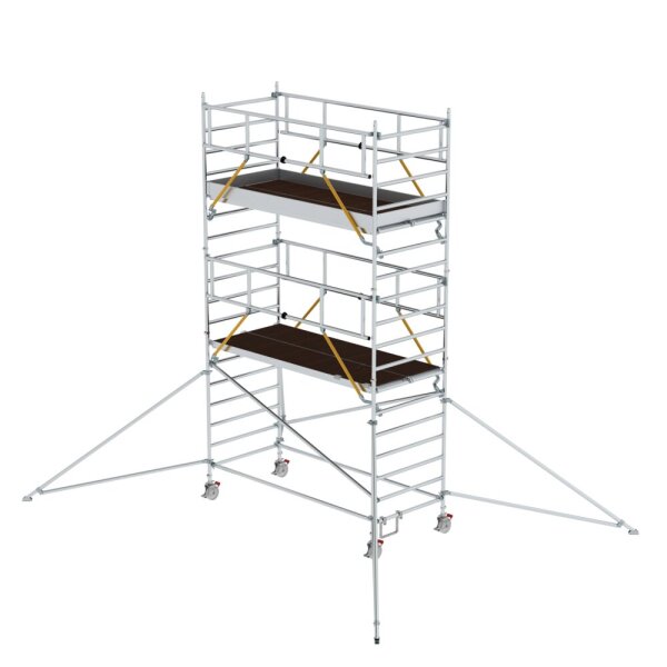 MUNK Rollgerüst SG 1,35 x 3,0 m mit Ausleger & Doppel-Plattform Plattformhöhe 4,47 m, 169439