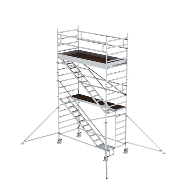 MUNK Rollgerüst 1,35 x 3,0 m mit Schrägaufstiegen & Ausleger Plattformhöhe 4,47 m, 167220