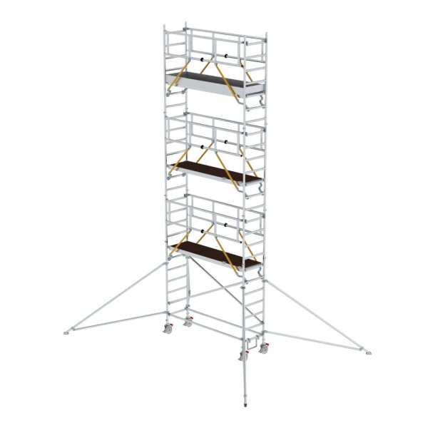 MUNK Rollgerüst SG 0,75 x 2,45 m mit Ausleger Plattformhöhe 6,43 m, 155649