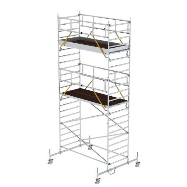 MUNK Rollgerüst SG 1,35 x 3,0 m mit Fahrbalken und Doppel-Plattform Plattformhöhe 5,78 m, 175537