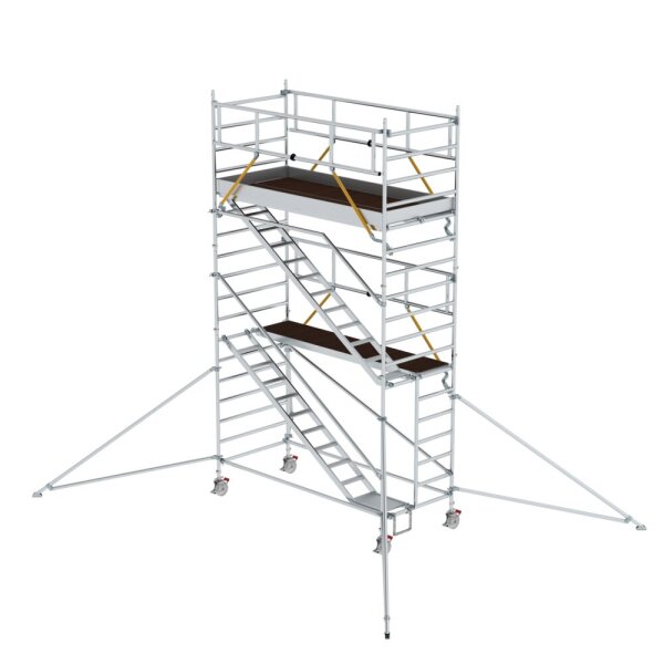 MUNK Rollgerüst SG 1,35 x 3,0 m mit Schrägaufstiegen & Ausleger Plattformhöhe 4,47 m, 167221