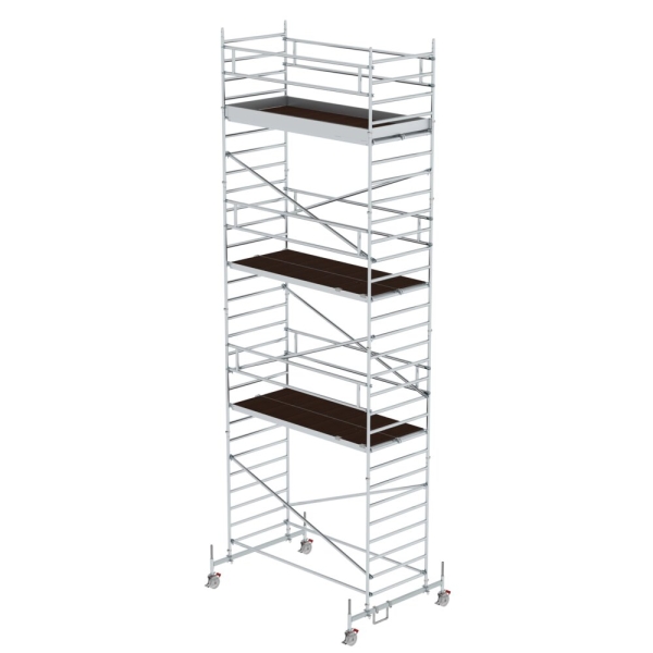 MUNK Rollgerüst 1,35 x 3,0 m mit Fahrbalken und Doppel-Plattform Plattformhöhe 7,74 m, 175736