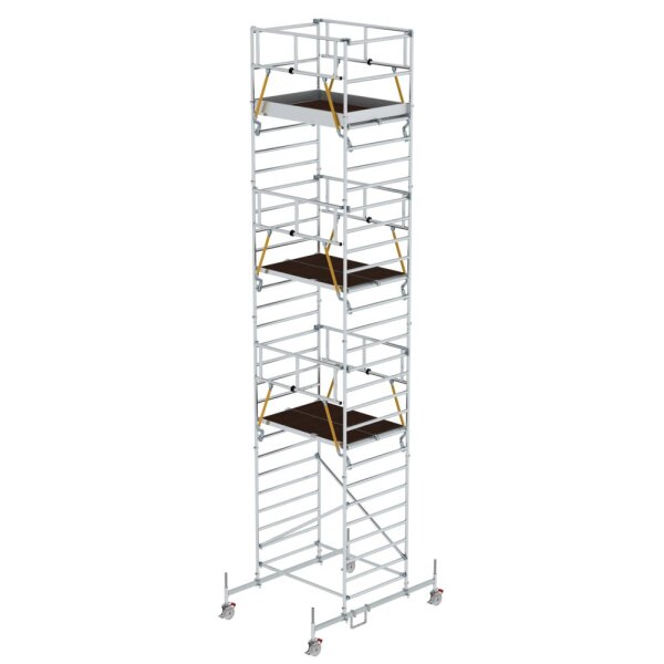 MUNK Rollgerüst SG 1,35 x 1,80 m mit Fahrbalken & Doppel-Plattform Plattformhöhe 7,74 m, 173737