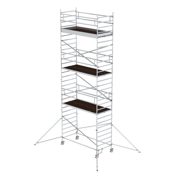 MUNK Rollgerüst 1,35 x 3,0 m mit Ausleger & Doppel-Plattform Plattformhöhe 7,55 m, 169736