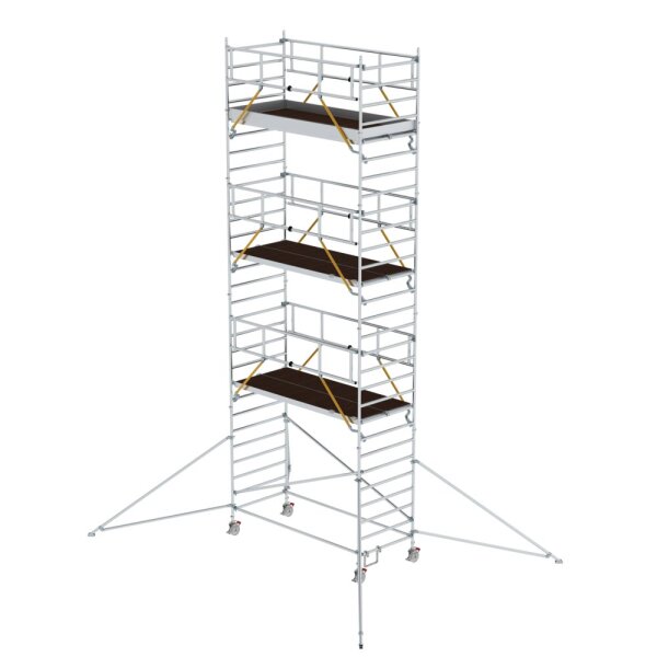 MUNK Rollgerüst SG 1,35 x 3,0 m mit Ausleger & Doppel-Plattform Plattformhöhe 7,55 m, 169739