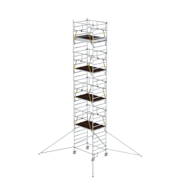 MUNK Rollgerüst SG 1,35 x 1,80 m mit Ausleger & Doppel-Plattform Plattformhöhe 8,39 m, 167839
