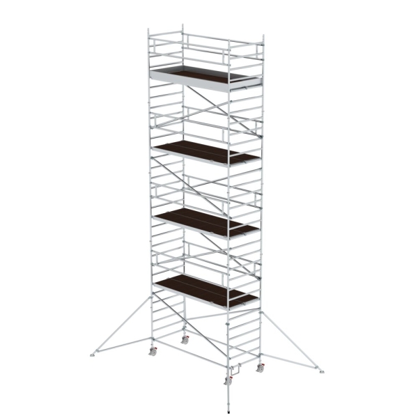 MUNK Rollgerüst 1,35 x 3,0 m mit Ausleger & Doppel-Plattform Plattformhöhe 8,39 m, 169836