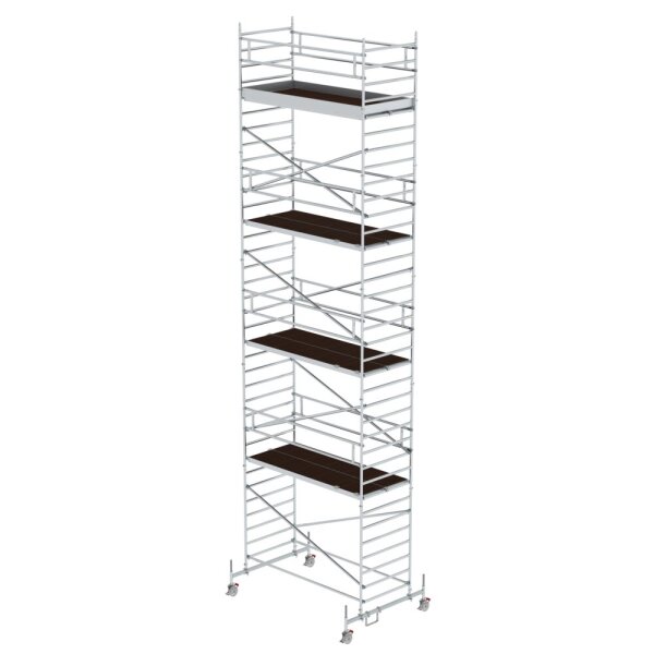 MUNK Rollgerüst 1,35 x 3,0 m mit Fahrbalken und Doppel-Plattform Plattformhöhe 9,70 m, 175936