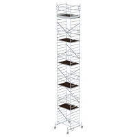 MUNK Rollgerüst 1,35 x 1,80 m mit Fahrbalken &...