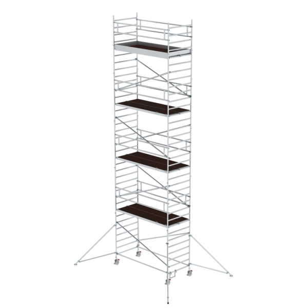 MUNK Rollgerüst 1,35 x 3,0 m mit Ausleger & Doppel-Plattform Plattformhöhe 9,51 m, 169936