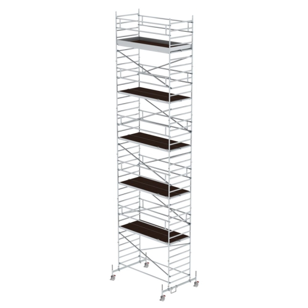 MUNK Rollgerüst 1,35 x 3,0 m mit Fahrbalken und Doppel-Plattform Plattformhöhe 10,54 m, 175036