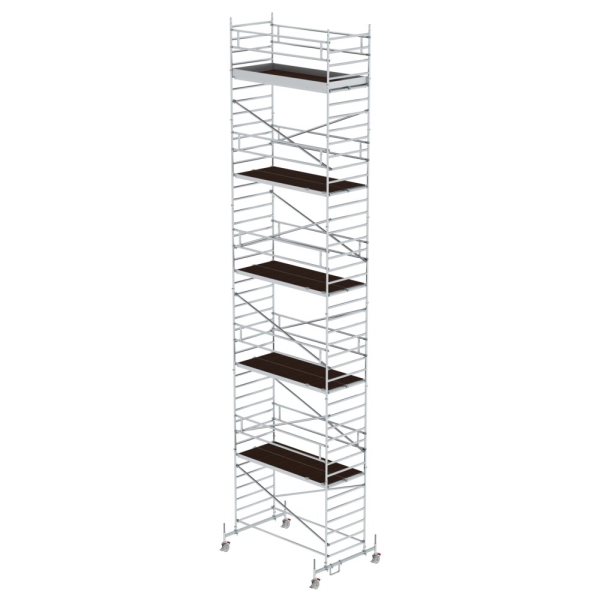 MUNK Rollgerüst 1,35 x 3,0 m mit Fahrbalken und Doppel-Plattform Plattformhöhe 11,62 m, 175136