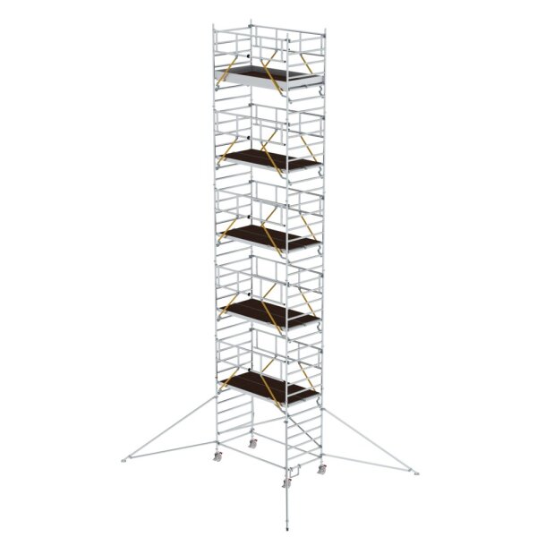 MUNK Rollgerüst SG 1,35 x 2,45 m mit Ausleger & Doppel-Plattform Plattformhöhe 10,35 m, 168039