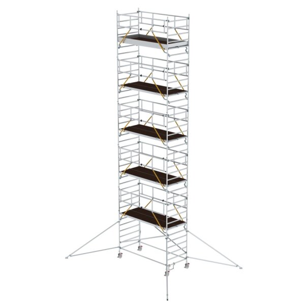 MUNK Rollgerüst SG 1,35 x 3,0 m mit Ausleger & Doppel-Plattform Plattformhöhe 10,35 m, 169039