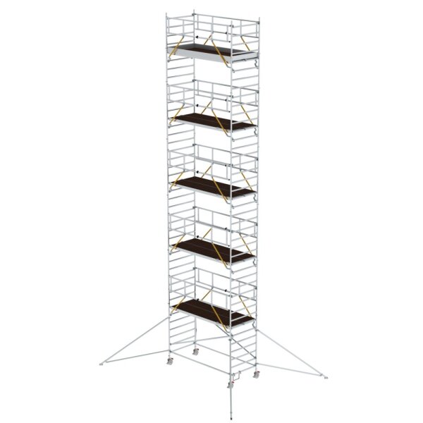 MUNK Rollgerüst SG 1,35 x 3,0 m mit Ausleger & Doppel-Plattform Plattformhöhe 11,47 m, 169139
