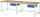 RAU Werkbank höhenverstelbar 8001A1, 3000xT900xH840-1040mm, 2xSchublade-TA, 03-8001A1-309B4H.11