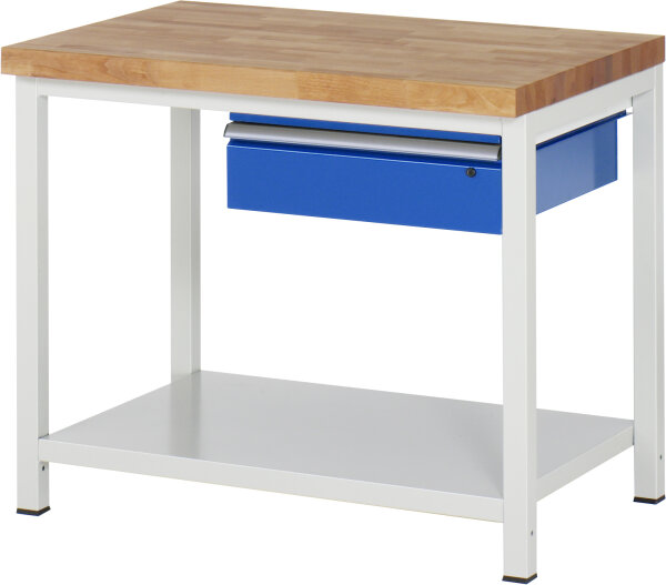 RAU Werkbank höhenverstellbar 8001A6, B1000xT700xH840-1040mm, 1xSchublade-TA, 03-8001A6-107B4H.11