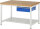 RAU Werkbank höhenverstellbar 8001A6, B1250xT900xH840-1040mm, 1xSchublade-TA, 03-8001A6-129B4H.11