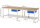 RAU Werkbank höhenverstellbar 8001A6, B3000xT900xH840-1040mm, 2xSchublade-TA, 03-8001A6-309B4H.11