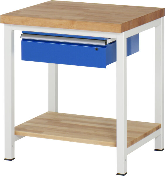 RAU Werkbank höhenverstellbar 8001A7, B750xT700xH840-1040mm, 1xSchublade-TA, 03-8001A7-077B4H.11