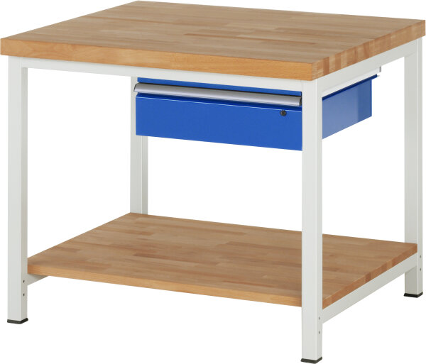 RAU Werkbank höhenverstellbar 8001A7, B1000xT900xH840-1040mm, 1xSchublade-TA, 03-8001A7-109B4H.11
