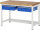 RAU Werkbank höhenverstellbar 8002A3, B1250xT900xH840-1040mm, 2xSchublade-TA, 03-8002A3-129B4H.11