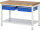 RAU Werkbank höhenverstellbar 8002A6, B1250xT700xH840-1040mm, 2xSchublade-TA, 03-8002A6-127B4H.11