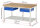 RAU Werkbank höhenverstellbar 8002A6, B1500xT900xH840-1040mm, 2xSchublade-TA, 03-8002A6-159B4H.11