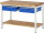 RAU Werkbank höhenverstellbar 8002A7, B1250xT700xH840-1040mm, 2xSchublade-TA, 03-8002A7-127B4H.11