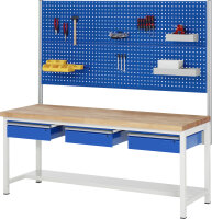 RAU Werkbank höhenverstellbar 8003A7, B2000xT900xH840-1040mm, 3xSchublade-TA, 03-8003A7-209B4H.11