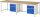 RAU Werkbank 8152A1, B3000xT900xH840mm, 2xSchublade-TA, 2xTür, 03-8152A1-309B4S.11