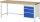 RAU Werkbank höhenverstellbar 8159A1, B2000xT700xH840-1040mm, 3xSchublade-TA, 03-8159A1-207B4H.11