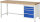 RAU Werkbank höhenverstellbar 8161A1, B2000xT700xH840-1040mm, 4xSchublade-TA, 03-8161A1-207B4H.11