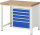 RAU Werkbank höhenverstellbar 8168A1, B1000xT700xH840-1040mm, 5xSchublade-TA, 03-8168A1-107B4H.11