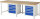 RAU Werkbank höhenverstellbar 8168A1, B2500xT900xH840-1040mm, 10xSchublade-TA, 03-8168A1-259B4H.11