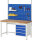 RAU Werkbank höhenverstellbar 8171A1, B1500xT900xH840-1040mm, 5xSchublade-TA, 03-8171A1-159B4H.11