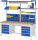 RAU Werkbank höhenverstellbar 8181A1, B2000xT700xH840-1040mm, 8xSchublade-TA, 03-8181A1-207B4H.11