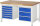 RAU Werkbank höhenverstellbar 8183A1, B1500xT900xH840-1040mm, 9xSchublade-TA, 03-8183A1-159B4H.11