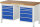 RAU Werkbank höhenverstellbar 8184A1, B1500xT700xH840-1040mm, 10xSchublade-TA, 03-8184A1-157B4H.11