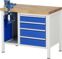 RAU Werkbank 8185A2, B1000xT700xH840mm, 4xSchublade-TA,...