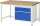 RAU Werkbank höhenverstellbar 8256A1, B1500xT900xH840-1040mm, 2xSchublade-TA, 03-8256A1-159B4H.11
